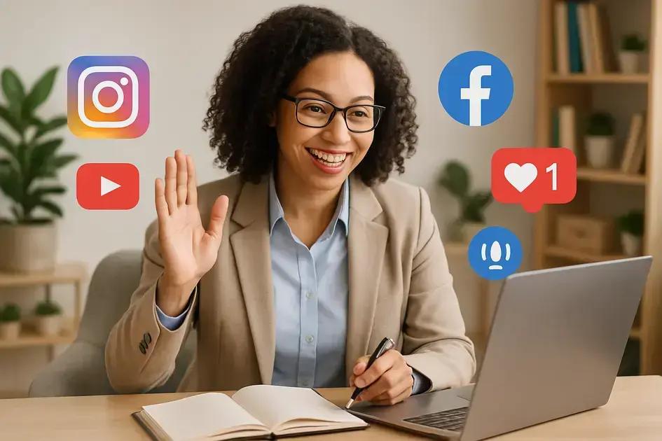 uso das redes sociais para promover seu serviço